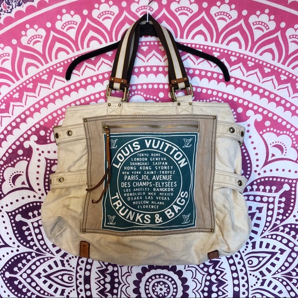louis vuitton trunks and bags canvas tote